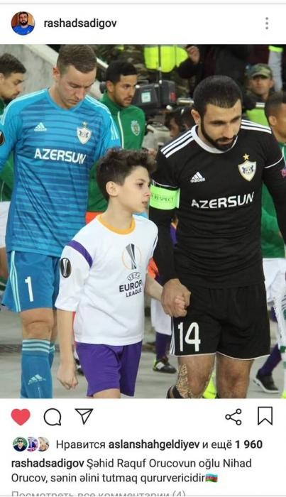 Rəşad Sadıqovdan  həssas paylaşım: "Sənin əlini tutmaq qürurvericidir”